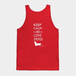 Keep clam and love dogs Tank Top